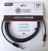 PLANETWAVES PWAMSG10 AMERICAN STAGE INST CABLE-10  ÇİN AMERICAN STAGE INST CABLE-10" (3.05M), 1/4" DÜZ JACK