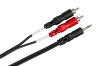 HOSA CMR-206 3.5 mm. TRS (M) Dual RCA (M) Stereo Breakout kablo 1.8mt