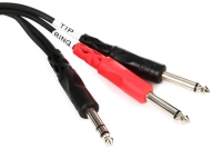 HOSA STP-203 1/4 inç TRS M Dual TS M Insert kablo 3mt