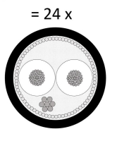 2936-00 Multicore Cable, 24-channels | Black 100mt