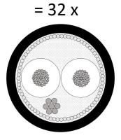 2938-00 Multicore Cable, 32-channels | Black 100mt