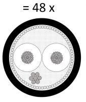 2939-00 Multicore Cable, 48-channels | Black 50mt