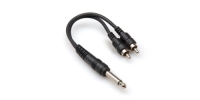 HOSA 1/4'' TS (M)  Dual RCA (M) Y-kablo