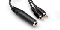 HOSA 1/4'' TS (F)  Dual RCA (M) Y-kablo