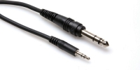 HOSA 3.5 mm TRS (M)  1/4'' TRS (M) Stereo kablo, 3 Mt.