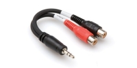 HOSA 3.5 mm. TRS (M)  Dual RCA (F) Stereo Breakout kablo