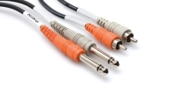 HOSA Dual 1/4'' TS (M) - RCA (M) Balanssız kablo 1 mt.