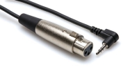 HOSA XLR (F)  3.5 mm TRS (M) Mikrofon kablosu, 60 cm.