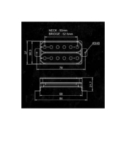 ARTEC HOB112-BK-N MANYETİK ÖN HUMBUCKER-GİTAR İÇİN (BAĞLAMA MANYETİĞİ)