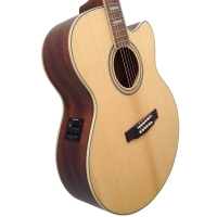 CORT CJ1FNS E.AKUSTİK GİTAR JUMBO CUTAWAY, NATURAL SATİN, FISHM E.akustik Gitar Jumbo Natural Satin FISHMAN EQ