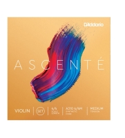 DADDARIO A310 4/4M KEMAN TEL SETİ, ASCENTE, SCALE 4/4, MEDIUM TENSION Ascente Violin String Set, 4/4 Scale, Medium Tension