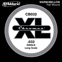 DADDARIO CB032 BAS GİTAR TEK TEL 0.32 D'Addario CB032 Chromes Bass Guitar Single String, .032
XL Chromes Flat Wound Singles