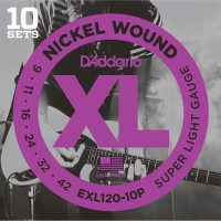 DADDARIO EXL120-10P (10 SET) ELEKTRO GİTAR TEL SETİ, XL, 9-42, NICKEL   Propack XL Super Light

Nickel-plated steel
Bright and clear sound
Gauges: 009-011-016-w024-w032-w042
Pack with 10 sets

 