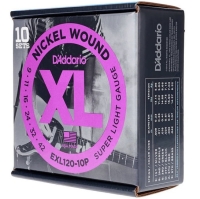 DADDARIO EXL120-10P (10 SET) ELEKTRO GİTAR TEL SETİ, XL, 9-42, NICKEL   Propack XL Super Light

Nickel-plated steel
Bright and clear sound
Gauges: 009-011-016-w024-w032-w042
Pack with 10 sets

 