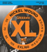 DADDARIO EXL160 BAS GİTAR TEL SETİ, XL, 50-105, LONG SCALE, NICKEL   