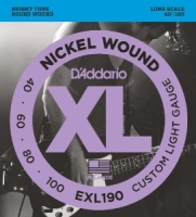 DADDARIO EXL190 BAS GİTAR TEL SETİ, XL, 40-100, LONG SCALE, NICKEL  