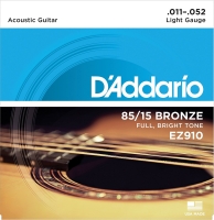 DADDARIO EZ910 AKUSTİK GİTAR TEL SETİ, 85/15 BRONZE, LIGHT GAUGE  D'addario EZ910, 85/15 Bronze - Light - Akustik gitar tel seti (011-052)