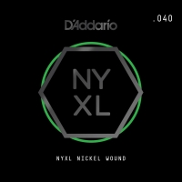 DADDARIO NYNW040 ELEKTRO VE AKUSTİK TEK TEL, NYXL SERİSİ, D'Addario NYNW040 NYXL Nickel Wound Electric Guitar Single String, .040