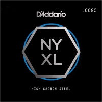 DADDARIO NYS0095 ELEKTRO VE AKUSTİK TEK TEL, E-(Mİ), HIGH CARBON D'Addario NYS0095 Single Plain Steel Guitar String, .0095