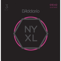 DADDARIO NYXL0942-3P ELEKTRO GİTAR TEL SETİ, 3 LÜ SUPER LIGHT D'Addario NYXL0942-3P Super Light NYXL Nickel Wound Multi-Pack Electric Guitar Strings (6-String Set, 9 - 42, 3-Pack)