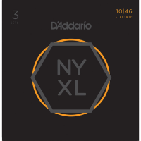 DADDARIO NYXL1046-3P ELEKTRO GİTAR TEL SETİ, 3 LÜ REGULAR LIGHT D'Addario, NYXL1046-3P, Regular Light NYXL Nickel Wound Multi-Pack Electric Guitar Strings (6-String Set, 10 - 46, 3-Pack)