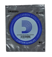 DADDARIO PL013 ELEKTRO VE AKUSTİK TEK TEL, B-(Sİ), HIGH CARBON ST Elektro Tek Tel Plain Steel 013