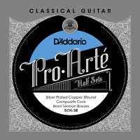 DADDARIO SCH-3B KLASİK GİTAR TEL SETİ, PRO ARTE, EJ46'NIN BAS D'Addario SCH-3B Pro-Arte Basses Composite/Hard (PRO ARTE EJ46 BAS TEL SETİ (RE-LA-Mİ)) 