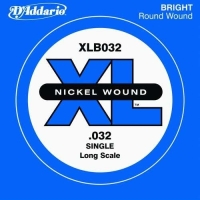 DADDARIO XLB032 BAS GİTAR TEK TEL, (DO), XL NICKEL WOUND, 0.032 GA Bas Tel Tek Nickel Round Wound long Scale Do