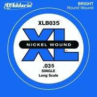 DADDARIO XLB035 BAS GİTAR TEK TEL, (SOL), XL NICKEL WOUND, 0.035 G Bas Tel Tek Nickel Round Wound long Scale Sol