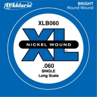 DADDARIO XLB060 BAS GİTAR TEK TEL, (RE), XL NICKEL WOUND, 0.060 GA Bas Tel Tek Nickel Round Woundlong Scale Re 