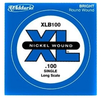 DADDARIO XLB100 BAS GİTAR TEK TEL, (Mİ), XL NICKEL WOUND, 0.100 GA Bas Tel Tek Nickel Round Woundlong Scale Mi