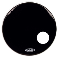 EVANS BD20RB DERİ 20 EQ3 RESONANT SİYAH KİCK ÖN DELİKLİ TEK KAT Deri 20'' EQ3 Resonant Siyah Bass Ringli Deri Tek Kat (7 Mil) :EVANS ABD