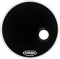 EVANS BD20REMAD DERİ 20 EMAD RESONANT KİCK SİYAH ÖN SÜNGERLİ-DELİK Deri 20'' EMAD Resonant Siyah Bass Rüngerli Deri Tek Kat (7 Mil) :EVANS ABD