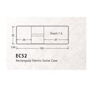 VALENCIA EC52 ELEKTRO GİTAR KUTUSU, HARD CASE DÖKÜM, DİKDÖRTGEN ( ELEKTRO GİTAR KUTUSU: