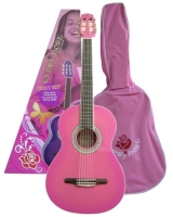 VALENCIA GRC1KCPK KLASİK GİTAR GYPSY ROSE SET (GIGBAG, STRAP, STICKE Gypsy Rose Klasik Gitar Set -Pembe (Gıigbag Stickers Dvd)