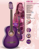 VALENCIA GRC1KCPP KLASİK GİTAR GYPSY ROSE SET (GIGBAG, STRAP, STICKE Gypsy Rose Klasik Gitar Set-Mor-(Gigbag Stickers Dvd) 