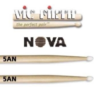 VICFIRTH N5AN BAGET(ÇİFT) NOVA 5A NYLON TIP, HICKORY, 16"x0.565" Baget Nova (Çift) 5A Nylon