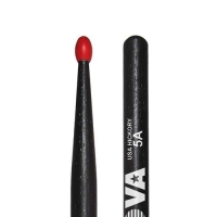 VICFIRTH N5ANB BAGET(ÇİFT) NOVA 5A NYLON TIP RED COLOURED, BLACK  Baget(Çift) Nova 5A Nylon Black