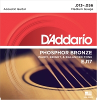 DADDARIO EJ17 AKUSTİK GİTAR TEL SETİ, PHOSPHOR-BRONZE, MEDIUM GA   