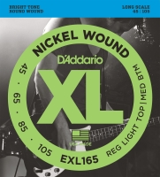 DADDARIO EXL165 BAS GİTAR TEL SETİ, XL, 45-105, LONG SCALE, NICKEL    