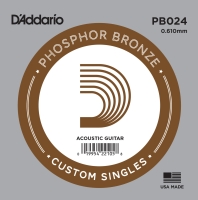 DADDARIO PB024 AKUSTİK TEK TEL, PHOSPHOR BRONZE WOUND (SOL) Akustik Tek Tel Phosphor Bronze Wound (Sol) 