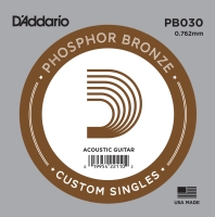 DADDARIO PB030 AKUSTİK TEK TEL, PHOSPHOR BRONZE WOUND (RE) Akustik Tek Tel Phosphor Bronze Wound (Re) 