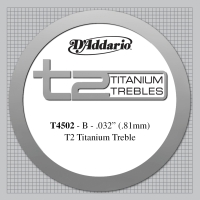 DADDARIO T4502 KLASİK GİTAR TEK TEL, T2 SERİSİ, TITANIUM TREBLES, Klasik Gitar Tek Tel T2 Tıtanıum .032 Normal