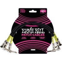 ERNIE BALL P06075 1ft / 3'lü Paket Siyah Kablo