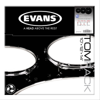 EVANS ETP-ONX2-F DERİ SETİ 10+12+14 ONYX TOM KUMLU SİYAH FUSION KİT DERİ TOMPACK:ONYX 2-FSNN : EVANS ABD