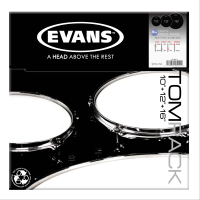 EVANS ETP-ONX2-R DERİ SETİ 10+12+16 ONYX TOM KUMLU SİYAH ROCK KİT Ç DERİ TOMPACK:ONX2-RCK: EVANS ABD