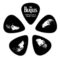 PLANETWAVES 1CBK4-10B2 PENA BEATLES PENA MEET THE MEDİUM  ABD Beatles Logolu Siyah Renk Celluloid, Standart Pena, 10'lu Paket Medium, Kalınlık: 0.70mm