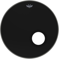 REMO ES-1024-00-DM - 5" Black DynamOlu Ambassador® Ebony® 24" Bas Davul Derisi