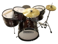 CREMONIA DSET-60DRW JUNIOR DAVUL SET METALİK KIRMIZI 5 PCS + ZİL VE 5-PC Junior Drum Set/Drum Kits For Kids 