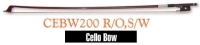 VALENCIA CEBW200 CELLO YAY, SCALE (4/4), BREZİLYA AĞACI, GÜMÜŞ BALA Cello Yay Sekizgen Çubuk Gümüş Kaplama Balans Sarımı